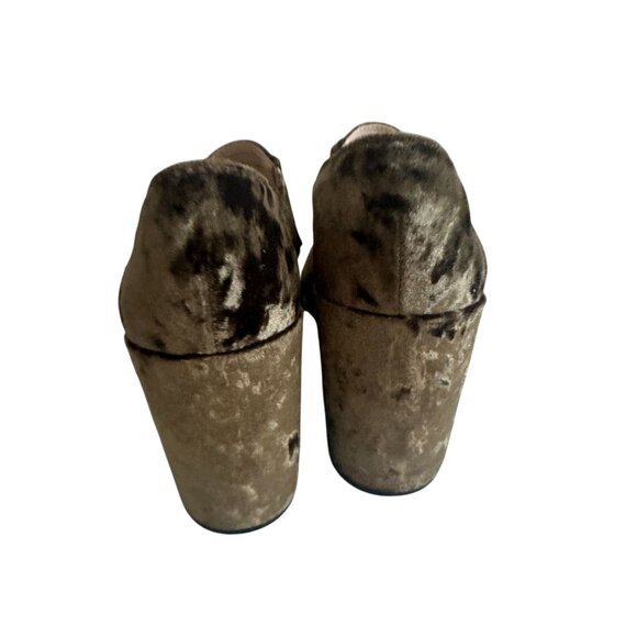 CABI Olive Brown Crushed Velvet Heels Size US 7 - Picture 9 of 10